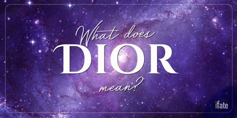 what is dior|what does dior mean.